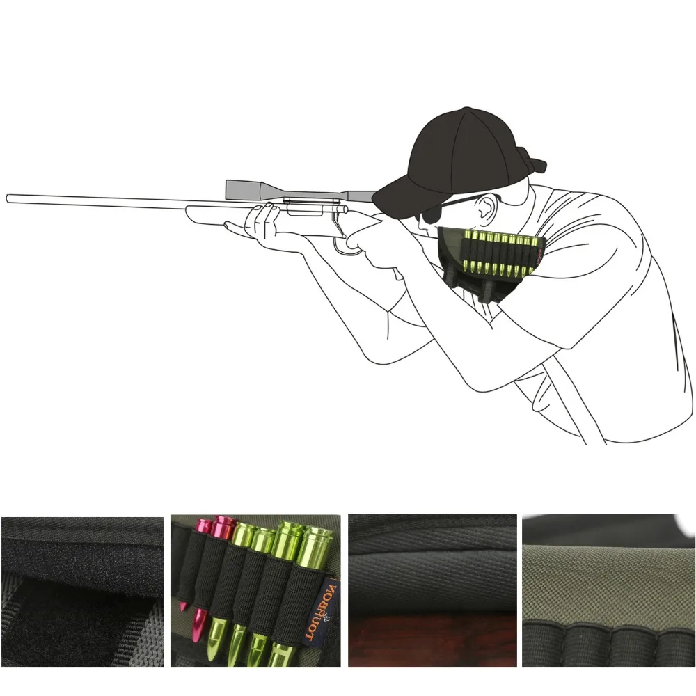 Tourbon Tactical Hunting Gun Accessories Rifle Cheek Riser Rest Pad Shooting Cartridges Holder 10 Shells for Left Hand
Tourbon Tactical Hunting Gun Accessories Rifle Cheek Riser Rest Pad Shooting Cartridges Holder 10 Shells for Left Hand