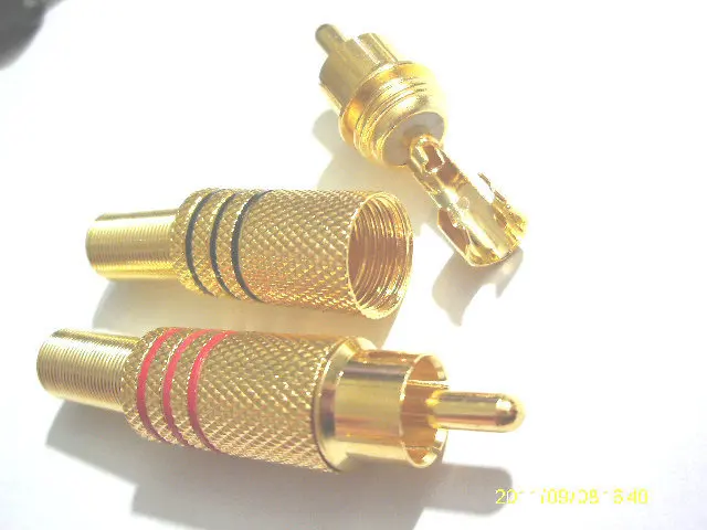 100 pcs Gold Plated RCA Plug Audio Male Connector w Metal Spring 50 pcs Black + 50 pcs red
100 pcs Gold Plated RCA Plug Audio Male Connector w Metal Spring 50 pcs Black + 50 pcs red