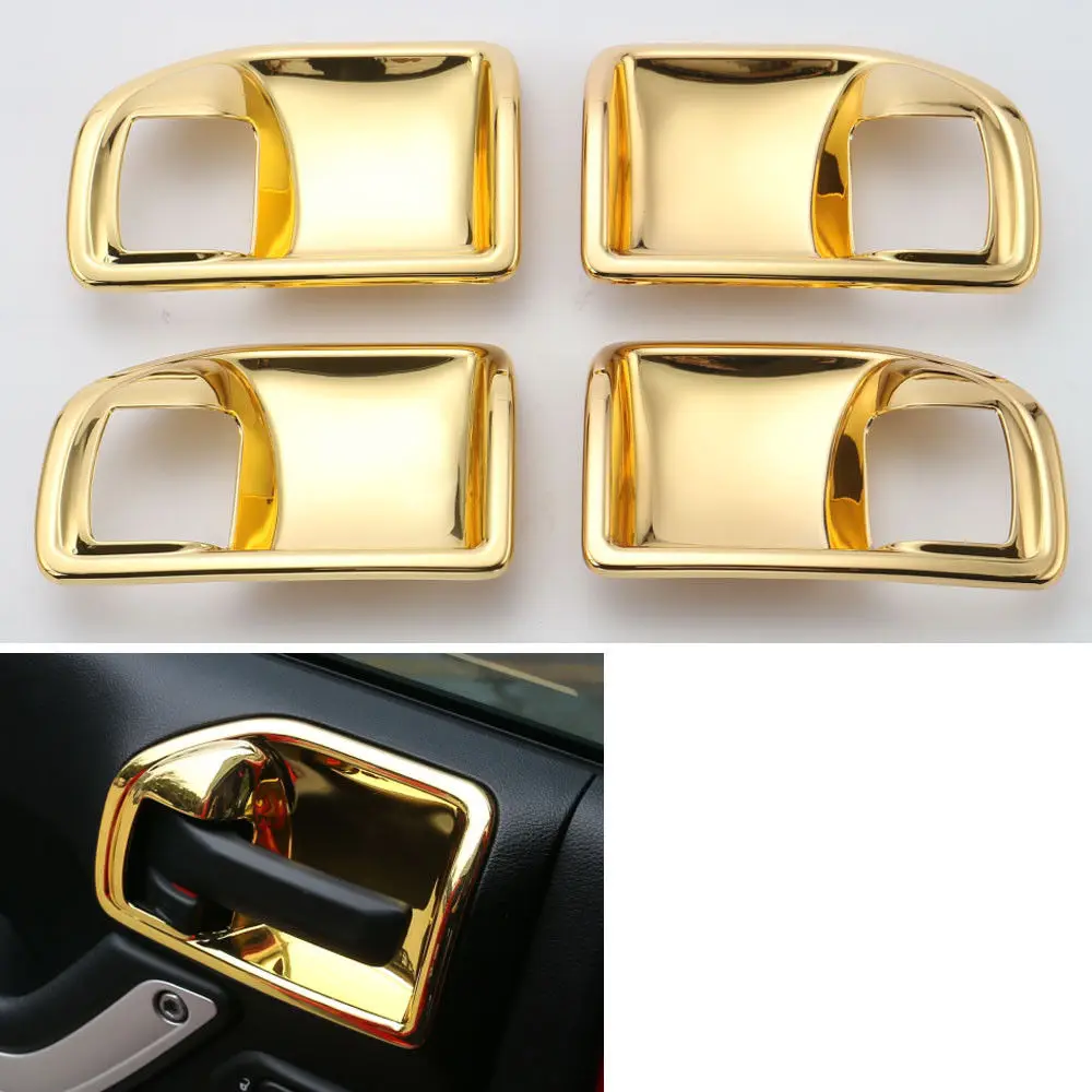 BBQ@FUKA Gold/Red/Black 4x Car Inner Handle Bowls Cover Trim Frame Styling Sticker Fit For Jeep Wrangler 2011-2016 4 Doors
BBQ@FUKA Gold/Red/Black 4x Car Inner Handle Bowls Cover Trim Frame Styling Sticker Fit For Jeep Wrangler 2011-2016 4 Doors