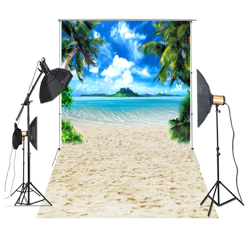 HUAYI Photography Backdrop Outdoor Scene Sandbeach Coconut Tree Blue Sky White Cloud Photo Background For Studio XT-7073
HUAYI Photography Backdrop Outdoor Scene Sandbeach Coconut Tree Blue Sky White Cloud Photo Background For Studio XT-7073