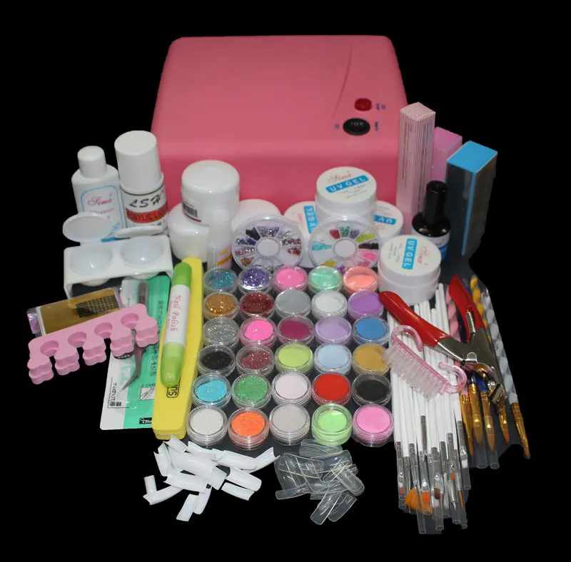BTT-116 free shipping Pro 36W UV Dryer acrylic nail art set ,acrylic nail kit ,kit nail gel ,kit Gel nails set with lamp
BTT-116 free shipping Pro 36W UV Dryer acrylic nail art set ,acrylic nail kit ,kit nail gel ,kit Gel nails set with lamp