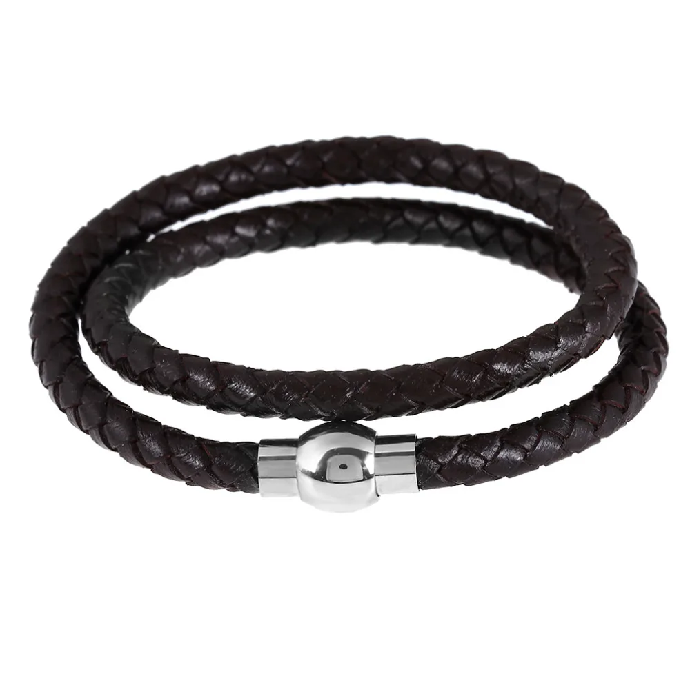 Genuine Leather Bracelet Men Bangle With Stainless Steel Clasp fashion Men Jewelry Rock Leather Bracelets
Genuine Leather Bracelet Men Bangle With Stainless Steel Clasp fashion Men Jewelry Rock Leather Bracelets