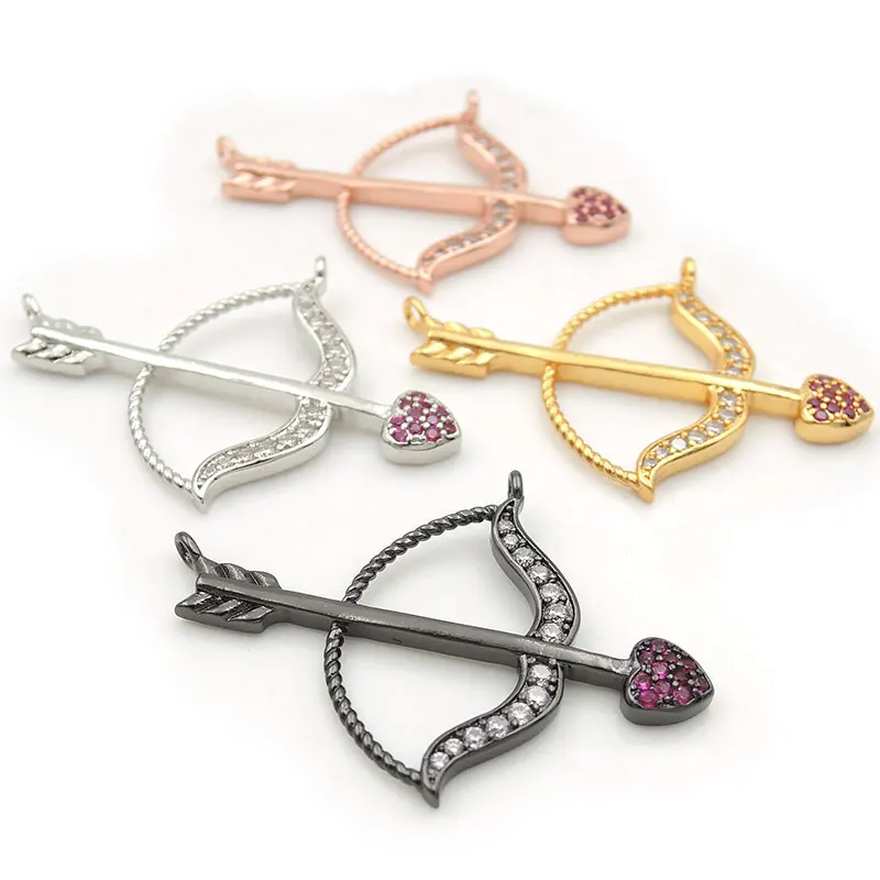 30*24*3mm Micro Pave Clear&Red CZ Bow And Arrow Charm Of Double Circles Fit For Men And Women Making Necklaces Jewelry
30*24*3mm Micro Pave Clear&Red CZ Bow And Arrow Charm Of Double Circles Fit For Men And Women Making Necklaces Jewelry