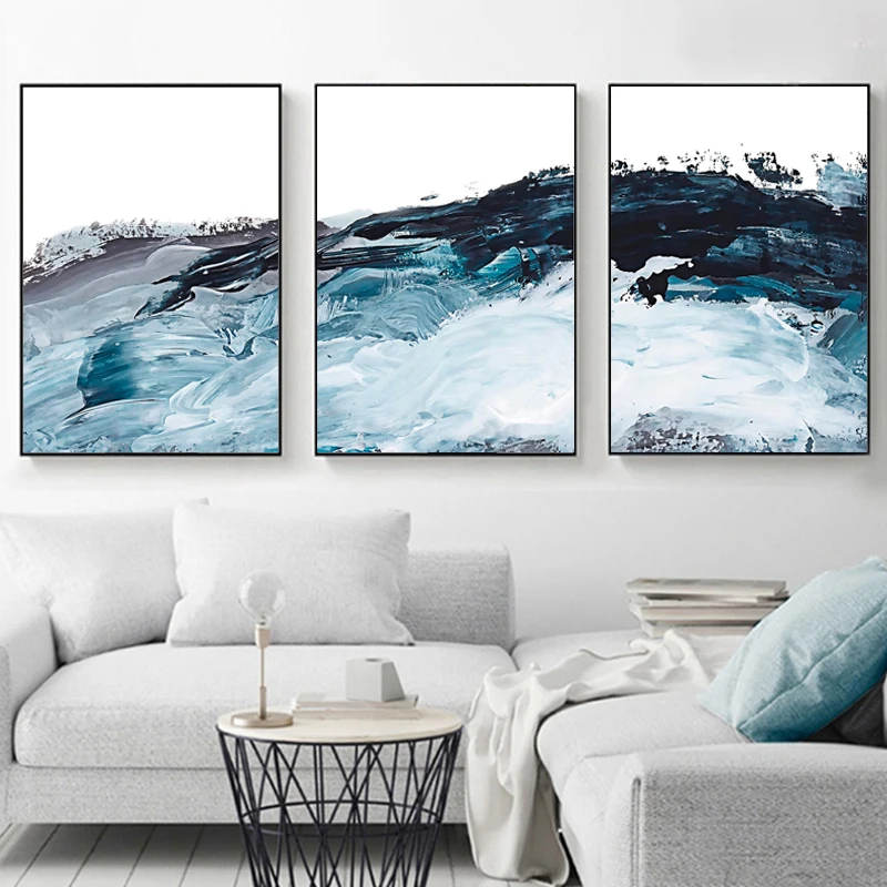 Modern Abstract Wall Art Landscape Canvas Painting Blue White Ocean Wave Posters and Prints Pictures for Living Room Home Decor
Modern Abstract Wall Art Landscape Canvas Painting Blue White Ocean Wave Posters and Prints Pictures for Living Room Home Decor