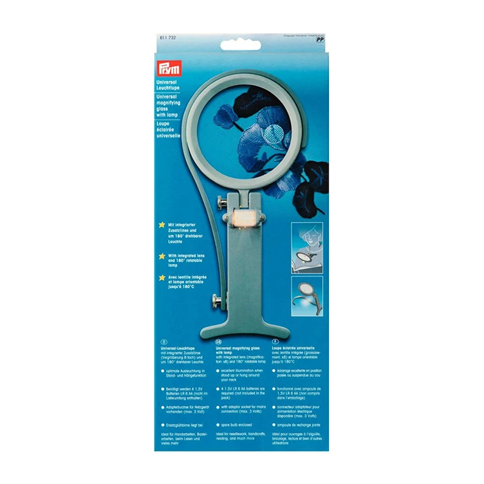 Germany Prym, magnifying glass, lamp, 611732, grey, universal magnifying glass with lamp, patchwork
Germany Prym, magnifying glass, lamp, 611732, grey, universal magnifying glass with lamp, patchwork