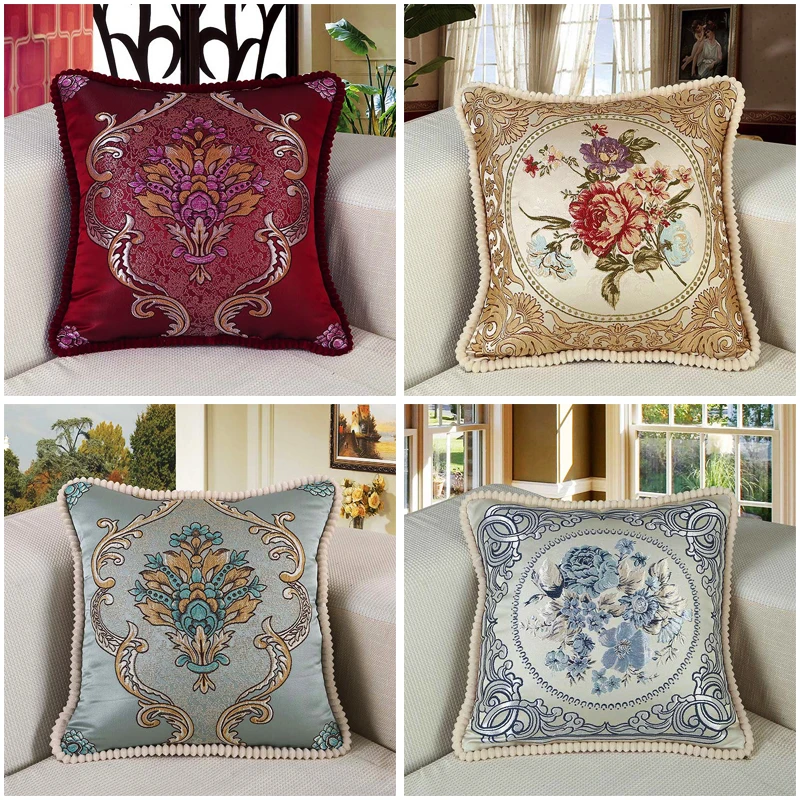 European style Pillow Cover sofa Square cushion cover Hold pillow case Embroidered floral waist backrest pillow Car pillowcase
European style Pillow Cover sofa Square cushion cover Hold pillow case Embroidered floral waist backrest pillow Car pillowcase