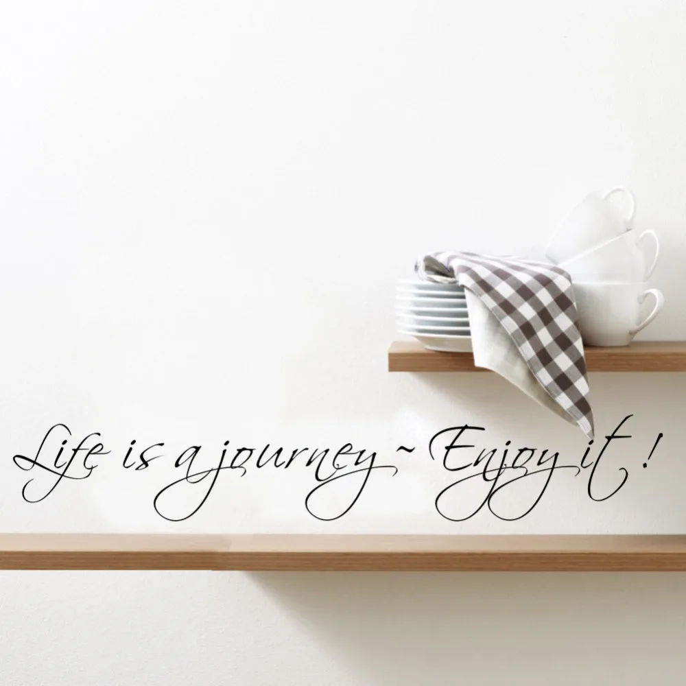 Life is a Journey Enjoy It вдохновляющие мотивирующие Quote Wall Decal Sticker Декоративная Виниловая
