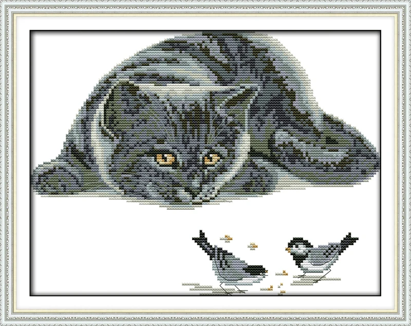 The curious cat (2) cross stitch kit 14ct 11ct pre stamped canvas embroidery DIY handmade needlework
The curious cat (2) cross stitch kit 14ct 11ct pre stamped canvas embroidery DIY handmade needlework