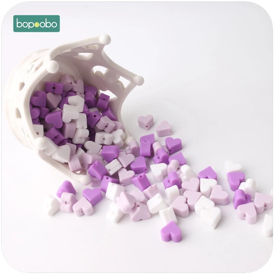Bopoobo Silicone Beads Teether Purple Series 14mm 30pc Food Grade Teething Silicone Heart Shape Bead Diy Crafts Baby Teether
Bopoobo Silicone Beads Teether Purple Series 14mm 30pc Food Grade Teething Silicone Heart Shape Bead Diy Crafts Baby Teether
