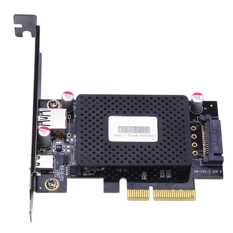 Карта расширения PCIe на USB 3 1 Type C + A сетевой адаптер карта для настольного ПК