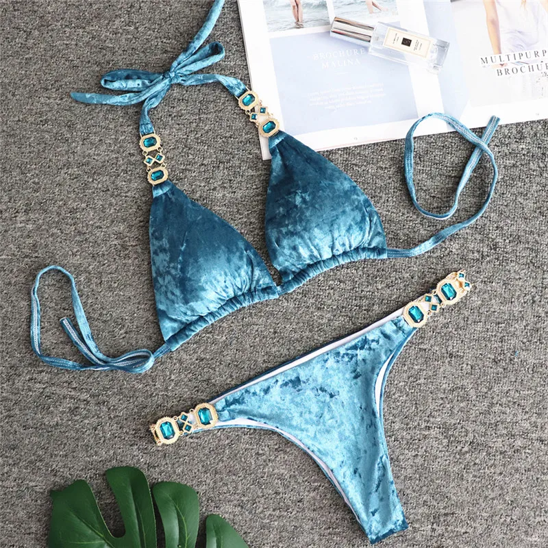 Velvet High Quality Hand Crystal Bikini Swimsuit 2019 Women Push Up Sexy Bikini Set Diamond Swimwear Bathing Suit Beach Wear
Velvet High Quality Hand Crystal Bikini Swimsuit 2019 Women Push Up Sexy Bikini Set Diamond Swimwear Bathing Suit Beach Wear