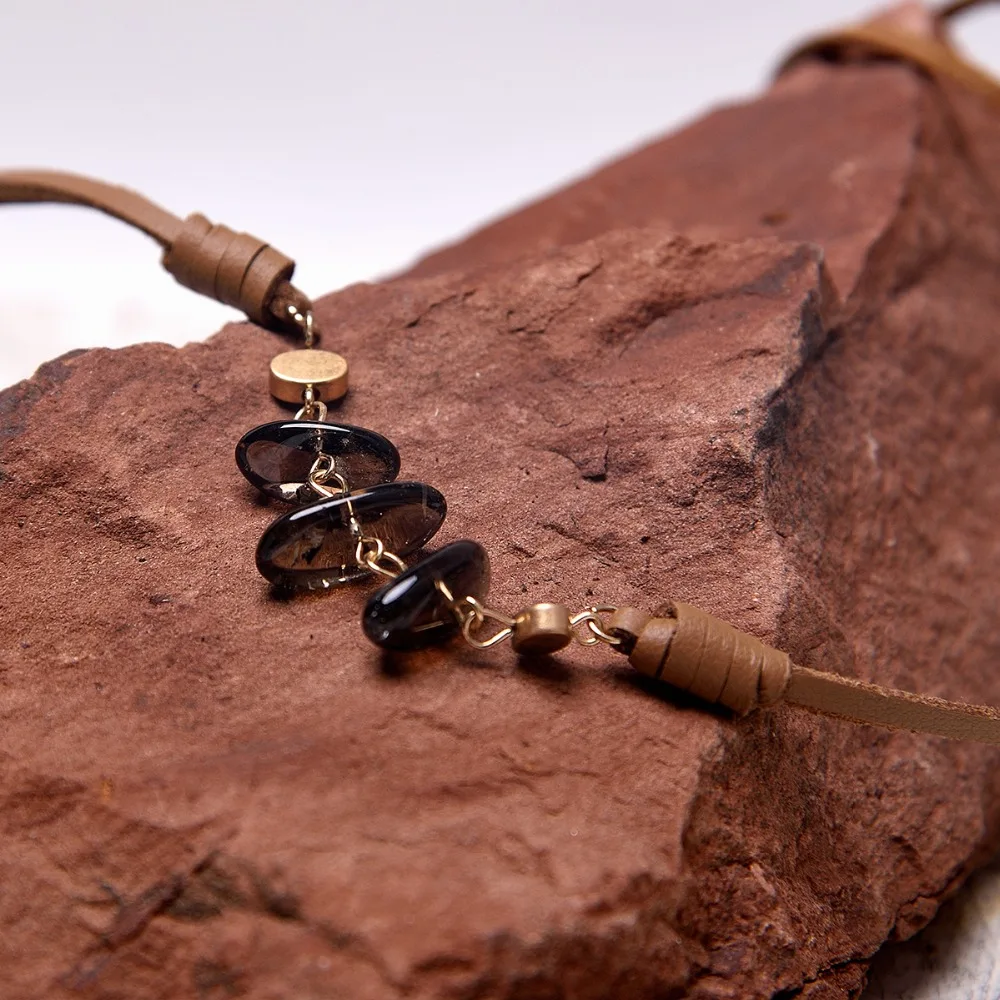 2017 Hot Trendy Vintage Handmade Brown Leather Bracelets Natural Stone Bead Pendant Adjustable Charm Bracelets for Gift MYC10013
2017 Hot Trendy Vintage Handmade Brown Leather Bracelets Natural Stone Bead Pendant Adjustable Charm Bracelets for Gift MYC10013