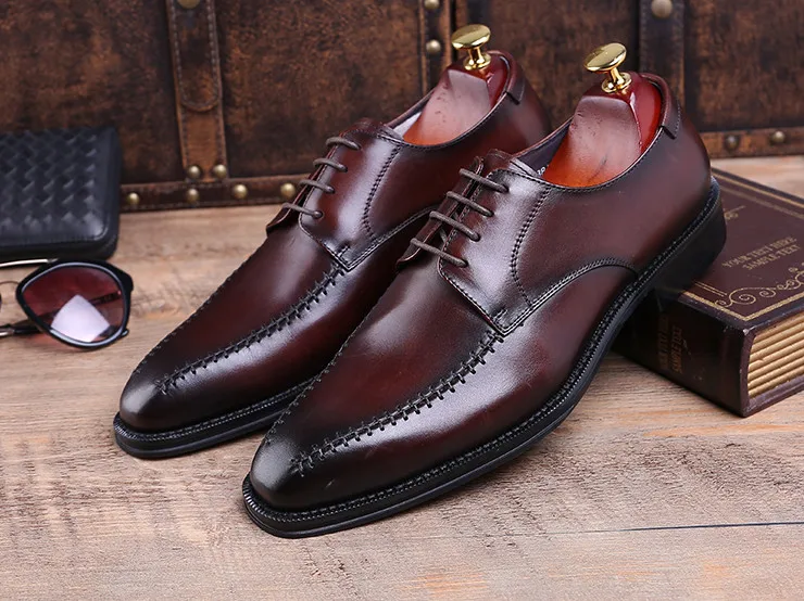 England Style Men Round Toe Genuine Leather Sewing Thread Dress Shoes All Season Business Breathable Flat Party Shoes Size 38-45
England Style Men Round Toe Genuine Leather Sewing Thread Dress Shoes All Season Business Breathable Flat Party Shoes Size 38-45