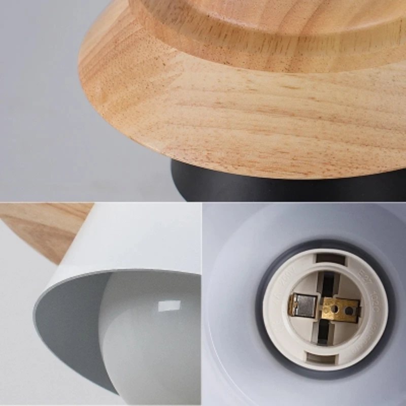 Nordic minimalist restaurant solid wood single pendant lamp creative dining table macaron color matte iron E27 lighting l
Nordic minimalist restaurant solid wood single pendant lamp creative dining table macaron color matte iron E27 lighting l