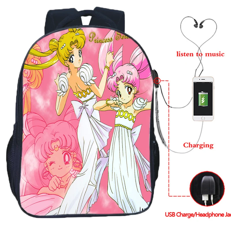 Sailor Moon USB Charge Students Boys Girls Back to College Tsukino Usagi Beautiful Rucksack Men Women Travel Mochila
Sailor Moon USB Charge Students Boys Girls Back to College Tsukino Usagi Beautiful Rucksack Men Women Travel Mochila