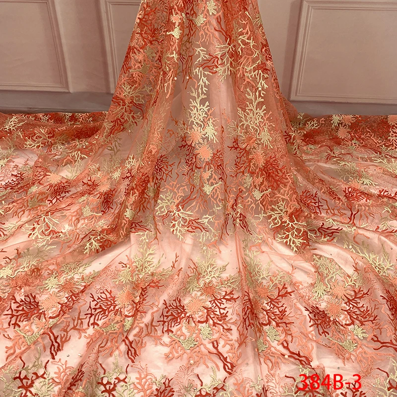 African tulle lace fabric High Quality, 2019 Nigerian lace fabrics, Embroidered fabric laces with rhinestones beads KS384B-3
African tulle lace fabric High Quality, 2019 Nigerian lace fabrics, Embroidered fabric laces with rhinestones beads KS384B-3