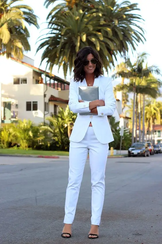 Hand Tailored White Jacket and Pants 2 Piece Women Spring Summer Business Office Formal Suit Ladies Work Wear Set Outfit W210
Hand Tailored White Jacket and Pants 2 Piece Women Spring Summer Business Office Formal Suit Ladies Work Wear Set Outfit W210