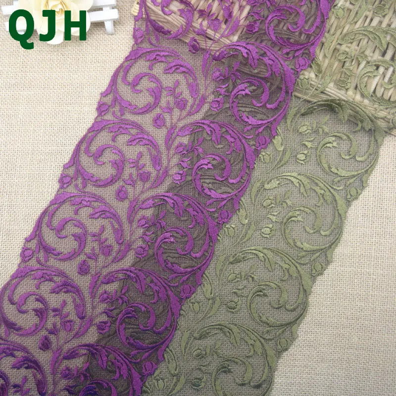 1yard Fashion Green Purple Lace Trim 17.5cm Wide Embroidery Net Craft Sewing Decorative Lace Fabric DIY Clothing Accessorie
1yard Fashion Green Purple Lace Trim 17.5cm Wide Embroidery Net Craft Sewing Decorative Lace Fabric DIY Clothing Accessorie