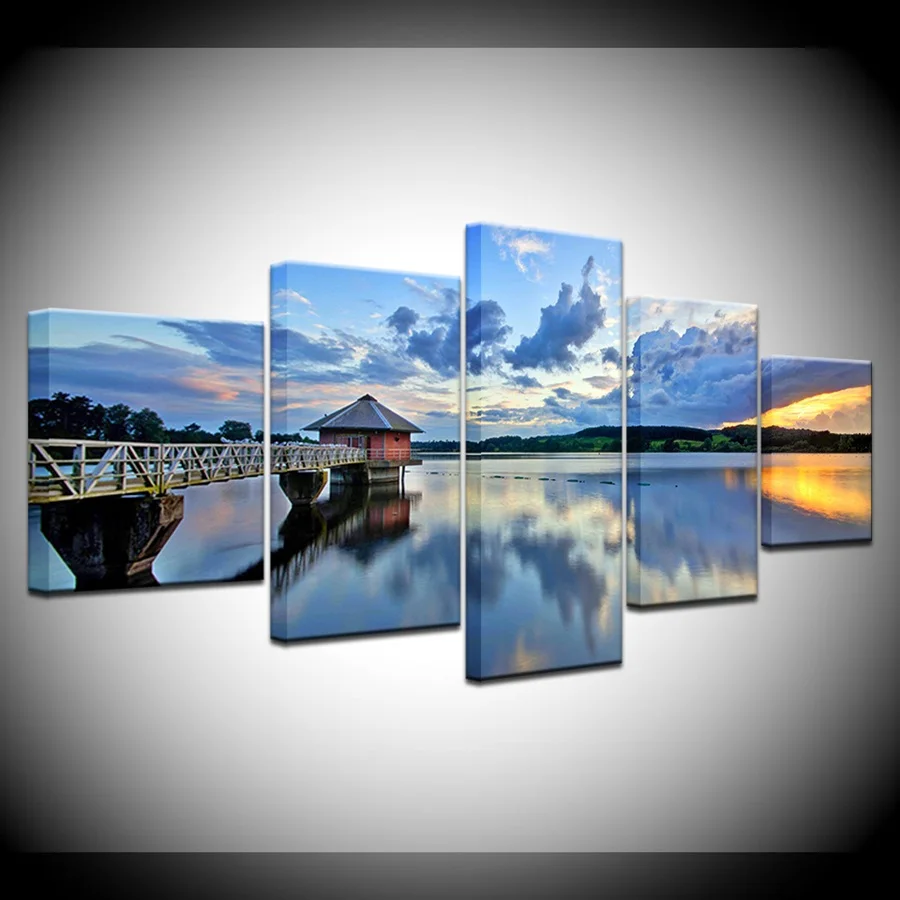 Canvas Wall Art Pictures Framework 5 Pieces Pavilion By The Seaside Paintings HD Prints Lake Natural Poster Modular Home Decor
Canvas Wall Art Pictures Framework 5 Pieces Pavilion By The Seaside Paintings HD Prints Lake Natural Poster Modular Home Decor