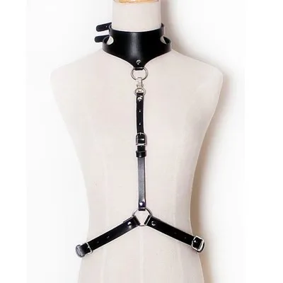 GARTER COLLAR HARNESS, minimal & sleek detachable adjustable sexy body harness with leather straps fasten at waist & around neck
GARTER COLLAR HARNESS, minimal & sleek detachable adjustable sexy body harness with leather straps fasten at waist & around neck
