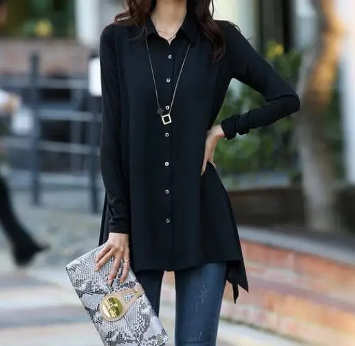 2XL-6XL / HOT / Spring/Summer Women New Fashion Large size long-sleeved chiffon shirt 200 kg fat mm long loose thin shirt
2XL-6XL / HOT / Spring/Summer Women New Fashion Large size long-sleeved chiffon shirt 200 kg fat mm long loose thin shirt
