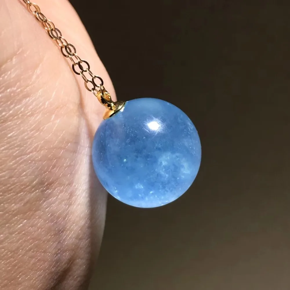 Top Natural Blue Clear Aquamarine Pendant Jewelry For Women Man Healing Crystal Stone 21mm Round Beads14K Gold AAAAA Certificate
Top Natural Blue Clear Aquamarine Pendant Jewelry For Women Man Healing Crystal Stone 21mm Round Beads14K Gold AAAAA Certificate