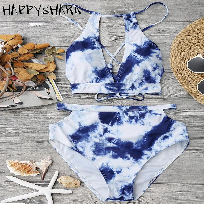 Женский комплект бикини HAPPY SHARK, из 2 предметов, с цветочным принтом, с вырезом на шее, с высокой талией, 2018
Женский комплект бикини HAPPY SHARK, из 2 предметов, с цветочным принтом, с вырезом на шее, с высокой талией, 2018