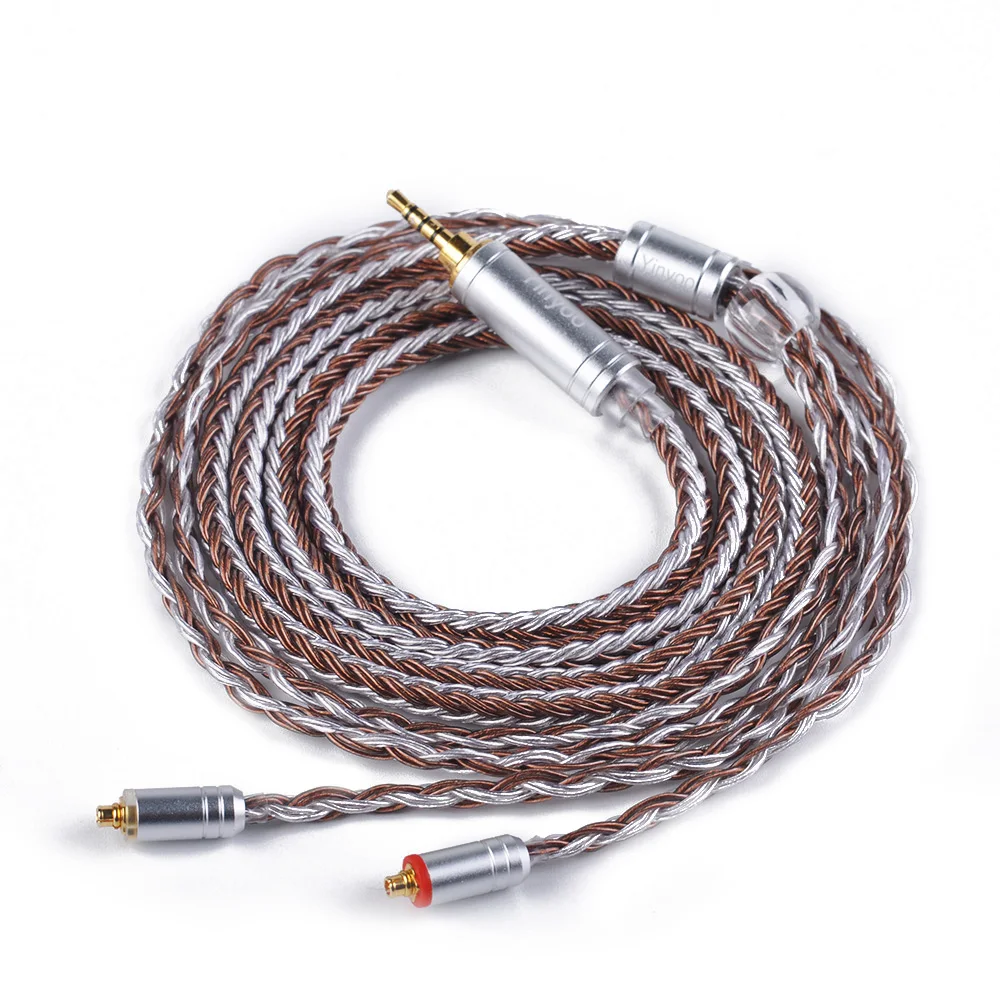 16 ядер посеребренный MMCX кабель для Shure SE215 SE535 SE846 наушники 3 5 мм 2 4 Баланс IPhone Xiaomi