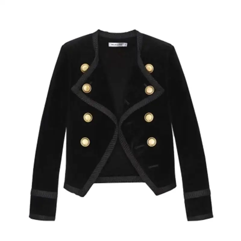 Blazers female jacket coat women New spring Runway design small suit jacket female casual black OL professional velvet suit
Blazers female jacket coat women New spring Runway design small suit jacket female casual black OL professional velvet suit