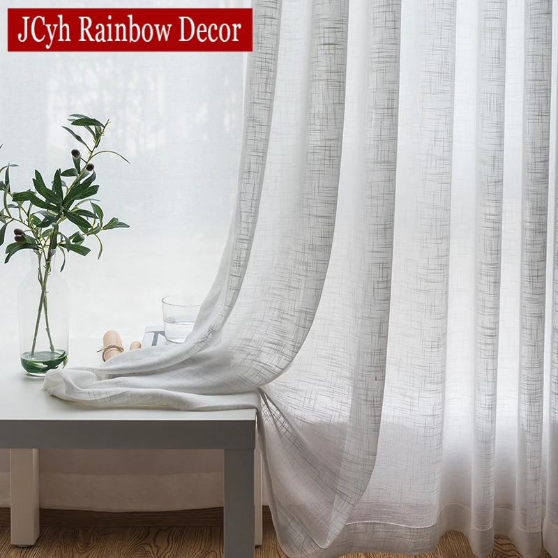 JCyh Linen White Tulle Curtains For Living Room Bedroom Window Sheer Curtains Organza Thick Voile Curtains Fabric Blinds Drapes
JCyh Linen White Tulle Curtains For Living Room Bedroom Window Sheer Curtains Organza Thick Voile Curtains Fabric Blinds Drapes