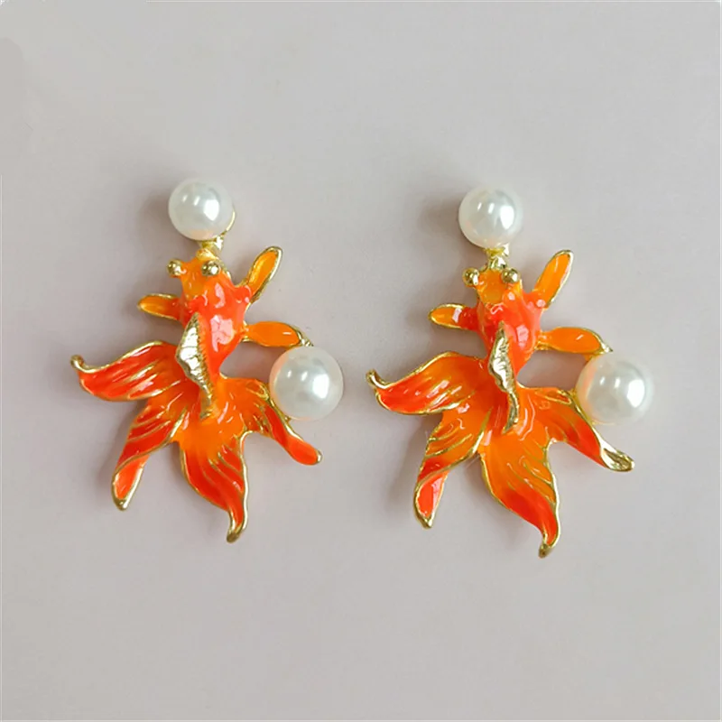 10 PCS 30*39mm Fashion Metal Alloy KC Gold Color Imitation Pearl Fish DIY Jewelry Findings
10 PCS 30*39mm Fashion Metal Alloy KC Gold Color Imitation Pearl Fish DIY Jewelry Findings