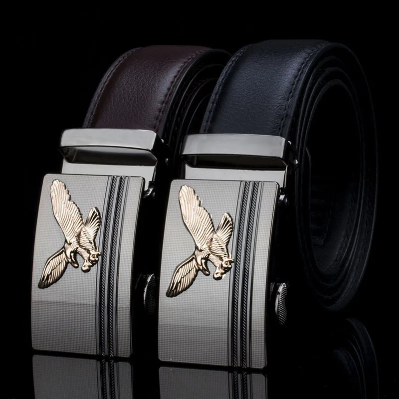 Designer Belts for Men 2018 Eagle Metal Automatic Buckle Cowskin Split Leather Waist Belt for Men Black Brown Kemer
Designer Belts for Men 2018 Eagle Metal Automatic Buckle Cowskin Split Leather Waist Belt for Men Black Brown Kemer