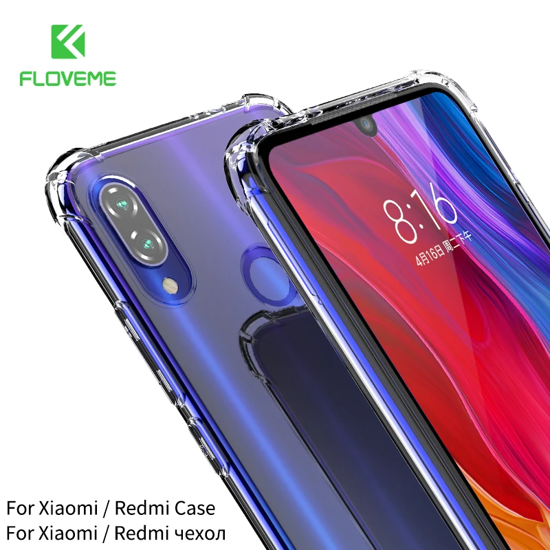 Чехол FLOVEME для Redmi Note 7 прозрачный мягкий чехол из ТПУ Xiaomi Mi 9T K20 Pro Xiomi 9 8 SE