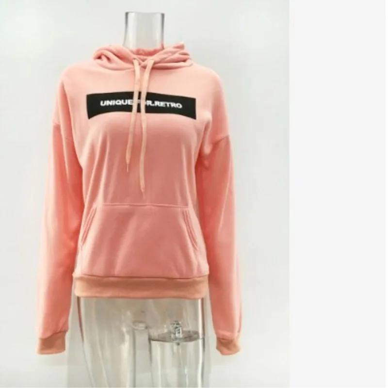 New Autumn Europe and US sport sweater fashion loose midi pattern long sleeves with hooded
New Autumn Europe and US sport sweater fashion loose midi pattern long sleeves with hooded