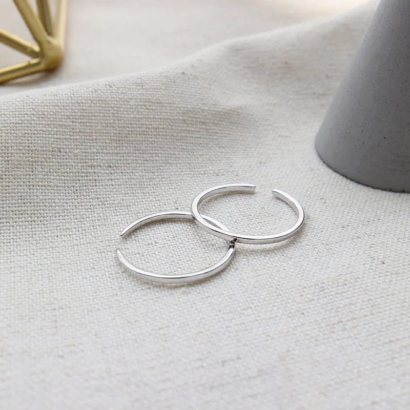 Minimalist Plain Rings Women Mens Real 925 Sterling Silver Jewelry Punk Party Accessories Fashion Engagement Wedding Band Gift | Украшения