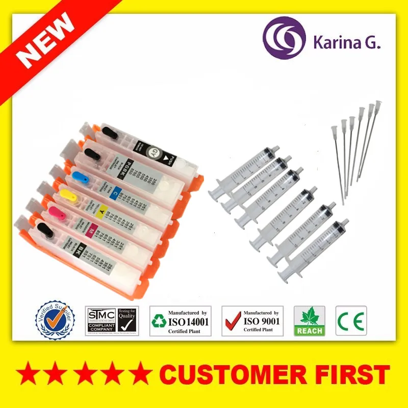 1set Refillable for PGI150 CLI151 ink cartridge For CANON Pixma MG6310 with ARC Chips
1set Refillable for PGI150 CLI151 ink cartridge For CANON Pixma MG6310 with ARC Chips