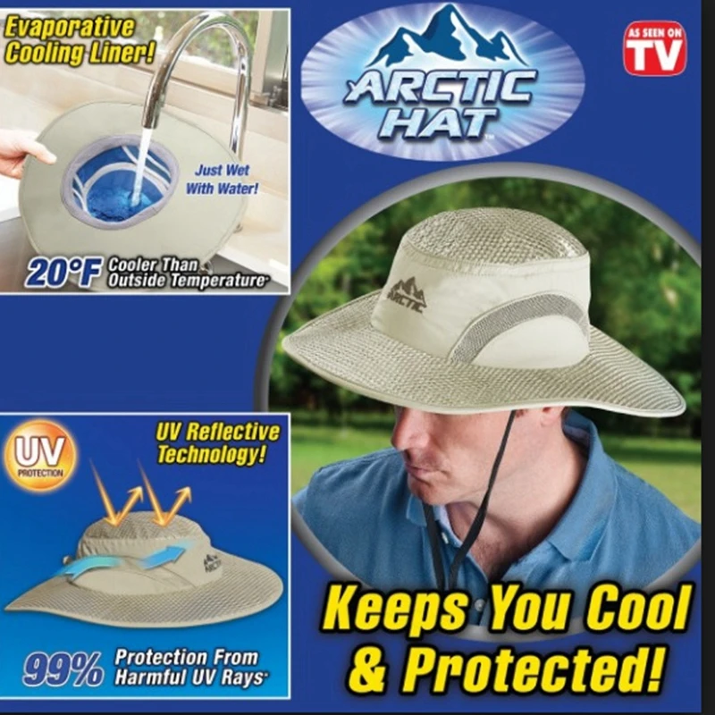 

Шляпа от солнца с широкими полями, Солнцезащитная шапка с защитой от ультрафиолета и ультрафиолета, для охлаждения льда, летняя