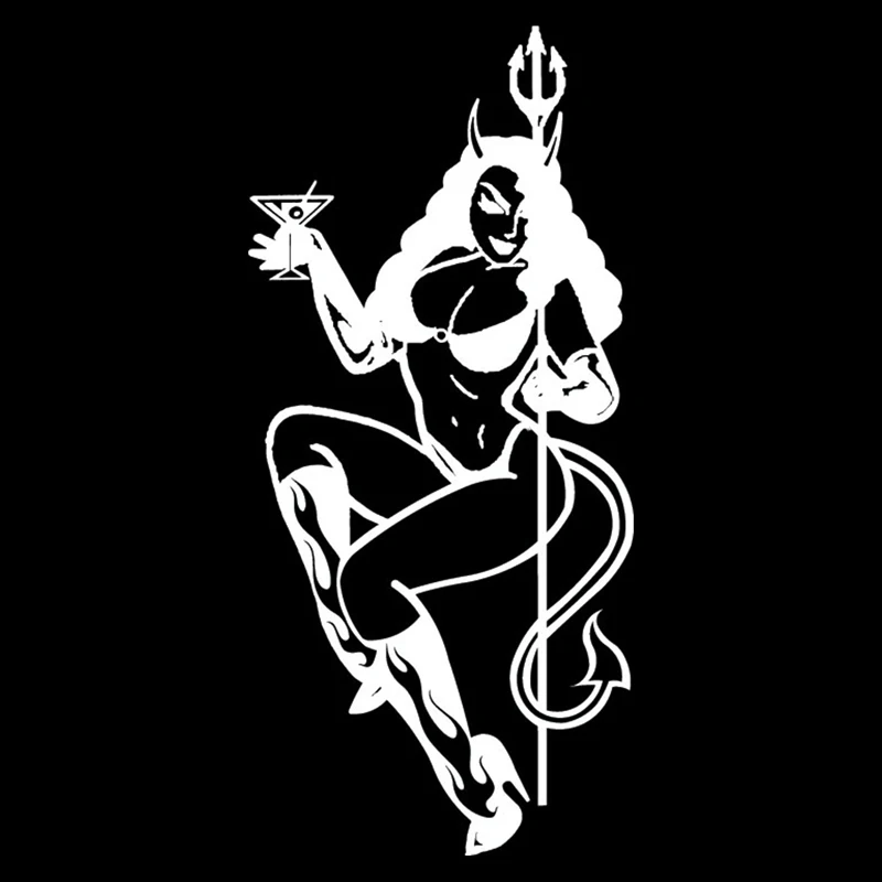 9.3*20.1CM Sexy Devil Lady Of Car Stickers Funny Car Styling Vinyl Decals Black/Silver C7-0916
9.3*20.1CM Sexy Devil Lady Of Car Stickers Funny Car Styling Vinyl Decals Black/Silver C7-0916