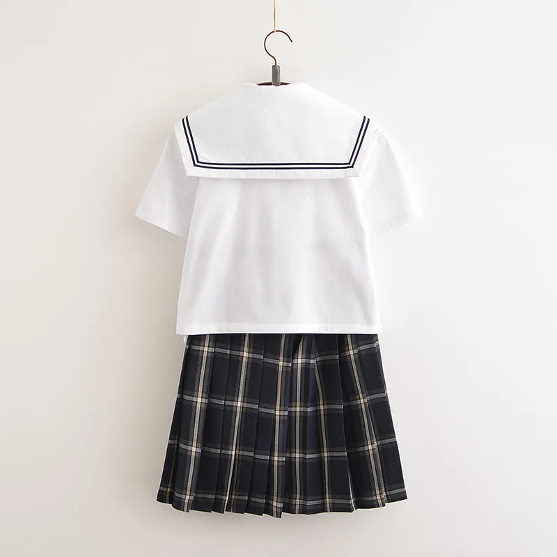 2020 summer Style Women Students lattice Skirt Japanese Knitted Cute Female Cotton Uniforms Sets Korean School Girls Uniform
2020 summer Style Women Students lattice Skirt Japanese Knitted Cute Female Cotton Uniforms Sets Korean School Girls Uniform