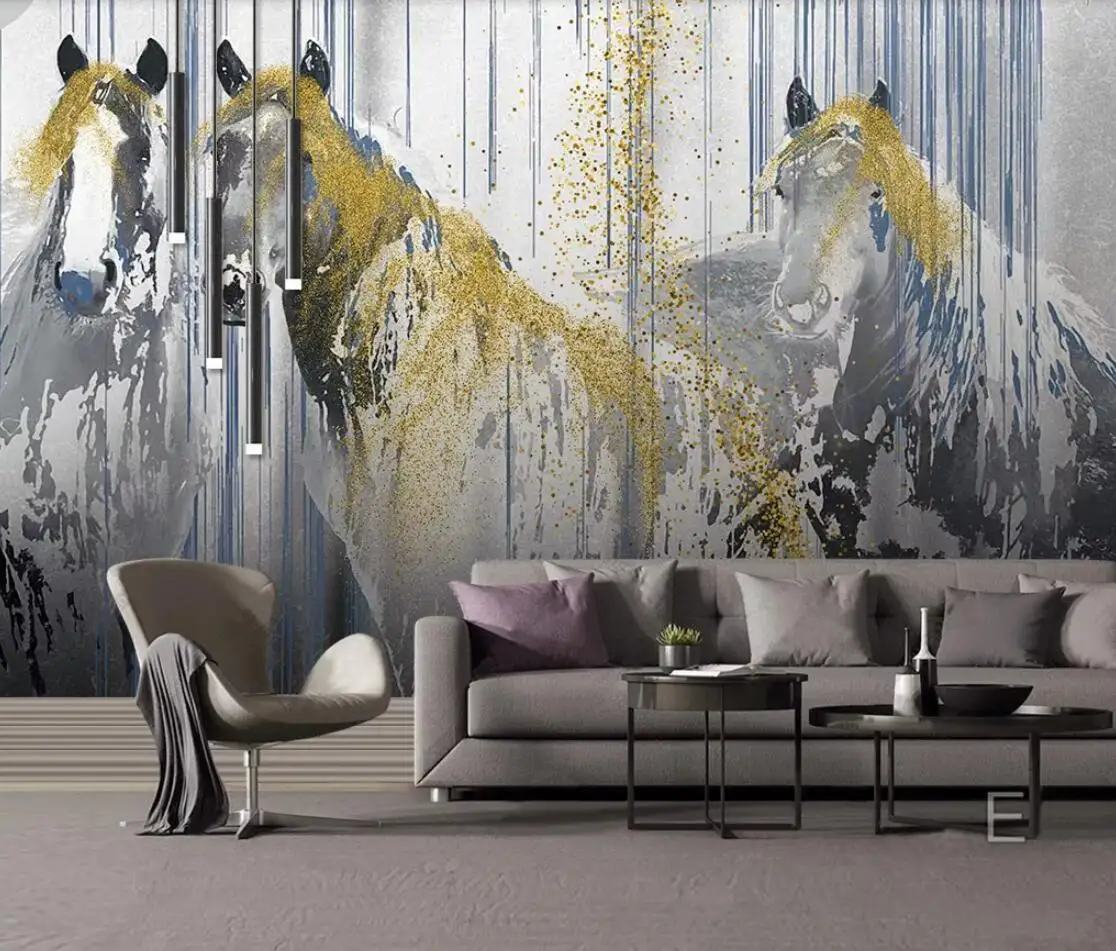 Abstract Gold Horse Wallpaper 3D Mural Picture for Living Room Canvas Print Art Wall Paper Hand Painting Contact Paper
Abstract Gold Horse Wallpaper 3D Mural Picture for Living Room Canvas Print Art Wall Paper Hand Painting Contact Paper