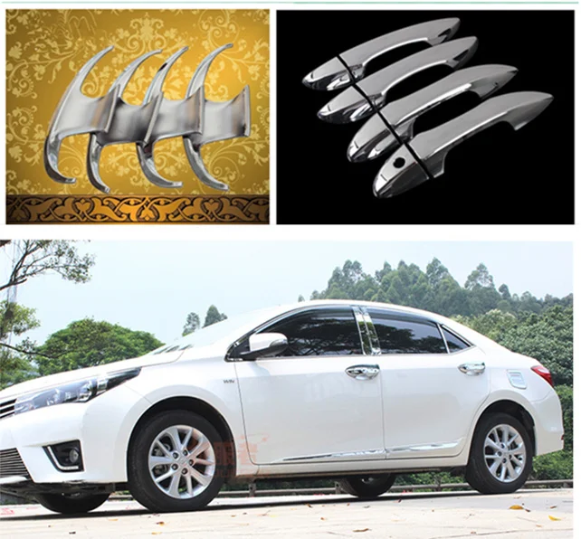 FUNDUOO New Chrome Car Door Handle Cover + Cup Bowl Trim Sticker For Toyota Corolla 2014 2015 Car Accessories
FUNDUOO New Chrome Car Door Handle Cover + Cup Bowl Trim Sticker For Toyota Corolla 2014 2015 Car Accessories