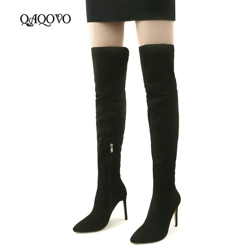 Fashion Over The Knee Boots Women Faux Suede Sexy Thin High Heel Thigh Boots Pointed Toe Zipper Autumn Winter Female Shoes
Fashion Over The Knee Boots Women Faux Suede Sexy Thin High Heel Thigh Boots Pointed Toe Zipper Autumn Winter Female Shoes