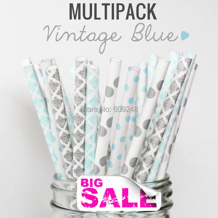 100pcs Mixed Colors VINTAGE BLUE Paper Straws,Silver and Light Blue Damask,Polka Dot,Elegant Baby Shower,Birthday Party,Wedding
100pcs Mixed Colors VINTAGE BLUE Paper Straws,Silver and Light Blue Damask,Polka Dot,Elegant Baby Shower,Birthday Party,Wedding