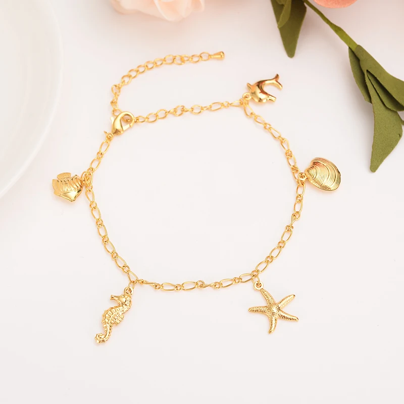 PNG Charm dolphin shell starfish Bracelet for Women Gold Christmas gifts cute kids girls Hand Chain Jewelry anklets Arab gift
PNG Charm dolphin shell starfish Bracelet for Women Gold Christmas gifts cute kids girls Hand Chain Jewelry anklets Arab gift