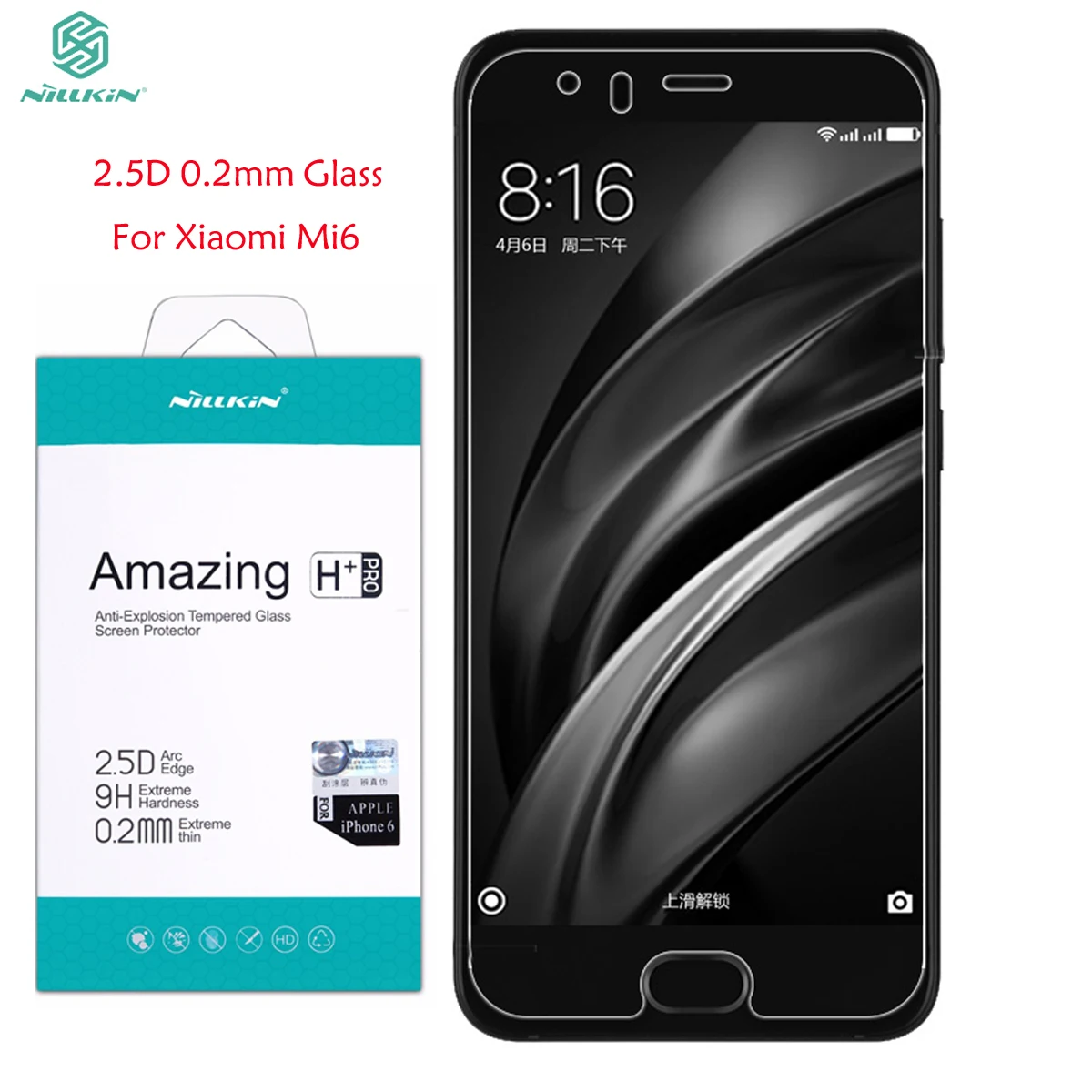 Screen Protector For Xiaomi Mi6 Tempered Glass Nillkin Amazing H+PRO 9H 2.5D 0.2mm Glass For Xiaomi Mi6 M6
Screen Protector For Xiaomi Mi6 Tempered Glass Nillkin Amazing H+PRO 9H 2.5D 0.2mm Glass For Xiaomi Mi6 M6