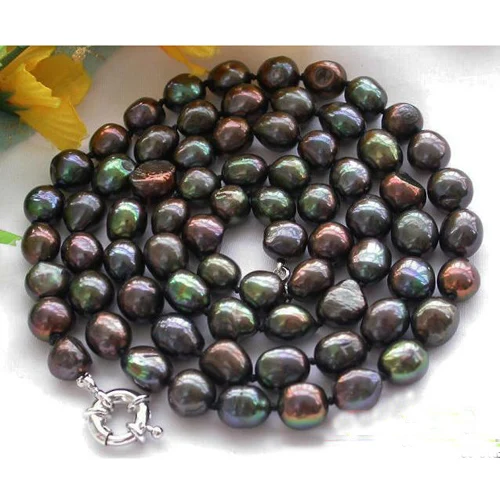 Unique Pearls jewellery Store 34'' 8-9mm Black Baroque Freshwater Pearl Necklace Charming Women Birthday Gift FN1024 
Unique Pearls jewellery Store 34'' 8-9mm Black Baroque Freshwater Pearl Necklace Charming Women Birthday Gift FN1024