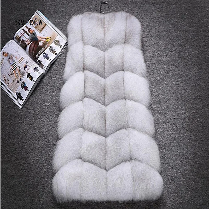 Могут быть настроены плюс Размеры S/10XL зимнее пальто Для женщин жилет из меха лисы