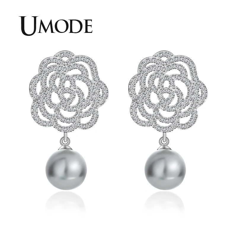 UMODE Flowers CZ Drop Earrings for Women Dangle Earring With Pearl Hanging Wedding Vintage Fashion Luxury Jewelry UE0471B
UMODE Flowers CZ Drop Earrings for Women Dangle Earring With Pearl Hanging Wedding Vintage Fashion Luxury Jewelry UE0471B