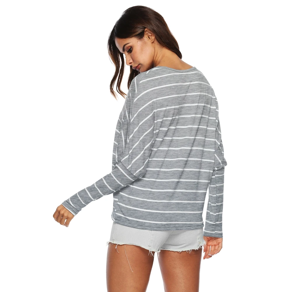 LKBEST New striped Tops Long Sleeve lady Clothing Women's Casual Pullover O-Collar outdoor Sweatshirt Cotton T-shirt L02
LKBEST New striped Tops Long Sleeve lady Clothing Women's Casual Pullover O-Collar outdoor Sweatshirt Cotton T-shirt L02