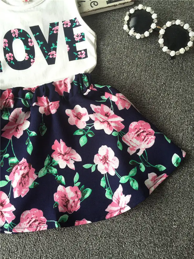 Girls Clothes Skirts Flower Outfits 2pcs Children Toddler Kids Baby T Shirt Tops Vest + Floral Skirt Love Letter Clothes 2pcs
Girls Clothes Skirts Flower Outfits 2pcs Children Toddler Kids Baby T Shirt Tops Vest + Floral Skirt Love Letter Clothes 2pcs